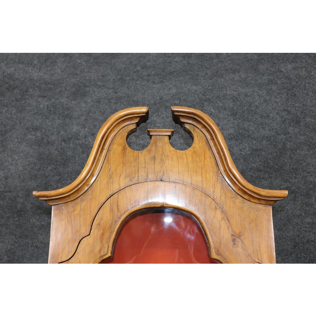 19th C Antique Italian Narrow Width Olivewood Petite Style Secretary Desk For Sale - Image 9 of 13
