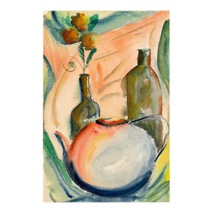 1952 Robert Colborne Still Life With Vase and Bottles
