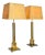 Architectural Brass Geometric Table Lamps from Kullmann, 1970s, Set of 2 For Sale