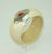 Metal Bone Bangle Bracelet With Silver & Carnelian Accent, c.1970 For Sale - Image 7 of 9