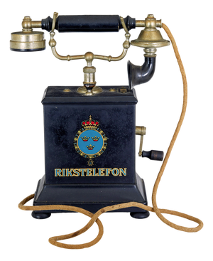 Early 20th Century Swedish Metal Telephone from Rikstelefon, 1900s