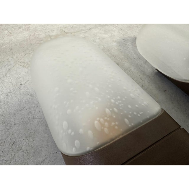 Vintage Frosted Glass Wall Lamp from Hans Popp, Set of 2 For Sale - Image 5 of 10