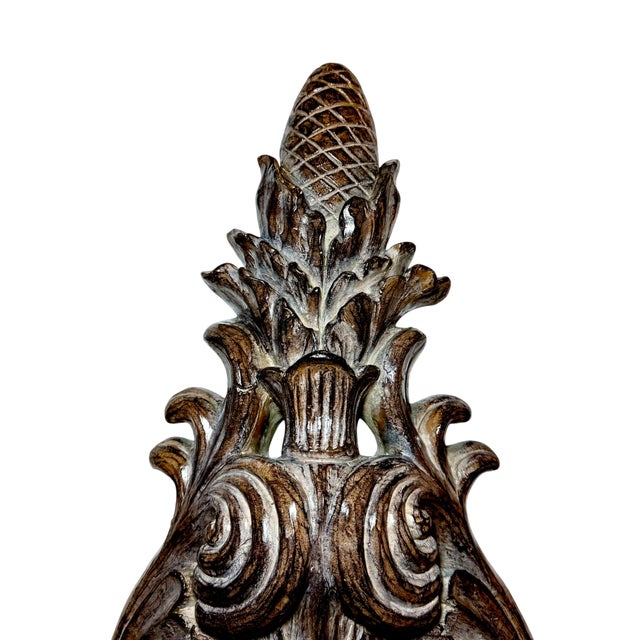 Pair or Vintage Baroque Wall Corbels • Large Acanthus Leaf Architectural Shelves For Sale - Image 12 of 18