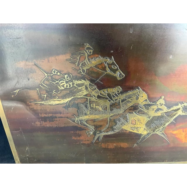 1970s Mid Century Modern Bijan Brass Wall Plaque For Sale - Image 5 of 12