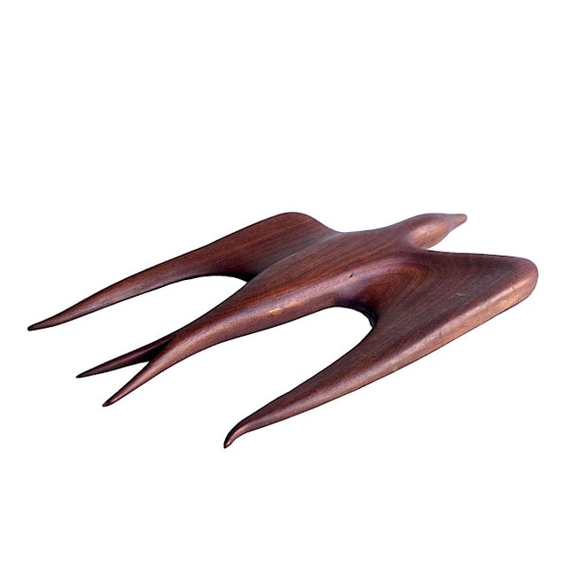 1960s Mid 20th Century Hand Carved Falcon Wall Sculpture Attributed to Arthur Umanoff for Raymor For Sale - Image 5 of 17