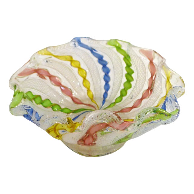 Small Vintage Murano Glass Bowl, 1960s For Sale