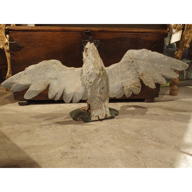 Circa 1700 Carved and Polychrome Wooden Pelican Sculpture From Tuscany