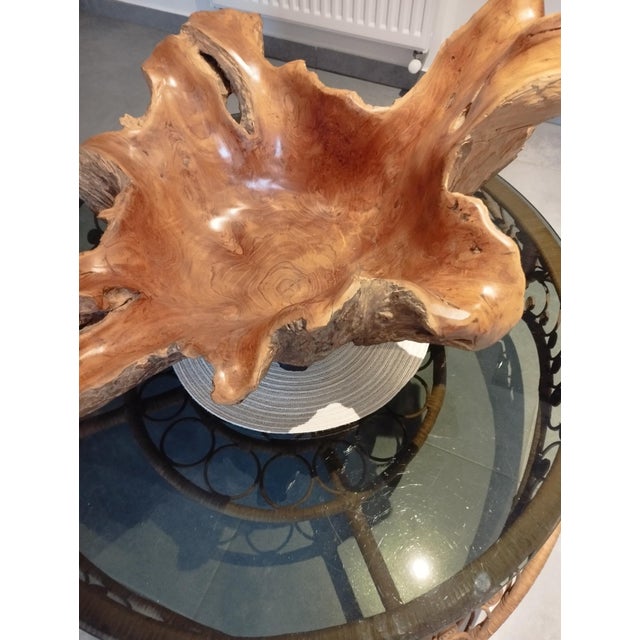 Wood Brutalist Sculptural Wooden Centerpiece, 1970s For Sale - Image 7 of 17