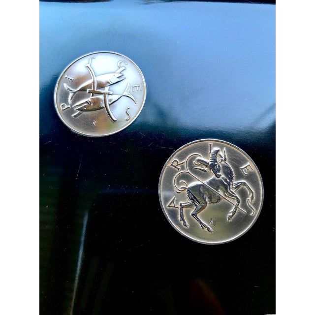Zodiac Serving Tray Vintage Couroc of Monterey | 12 Astrological Medallions | California Modern For Sale - Image 11 of 18