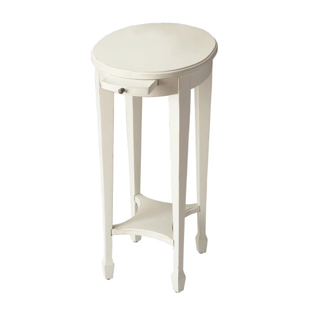 Transitional Arielle Accent Table, White For Sale - Image 3 of 3