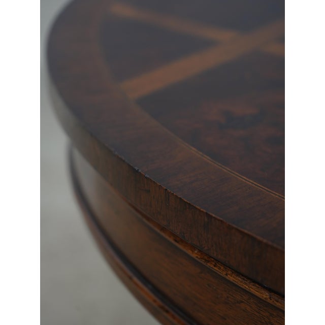 Maitland Smith Round Inlaid Accent Table For Sale - Image 11 of 15