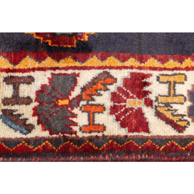 Semi-Antique Hand-Knotted Persian Qashqai Rug 5'5" X 6'11" For Sale - Image 15 of 16