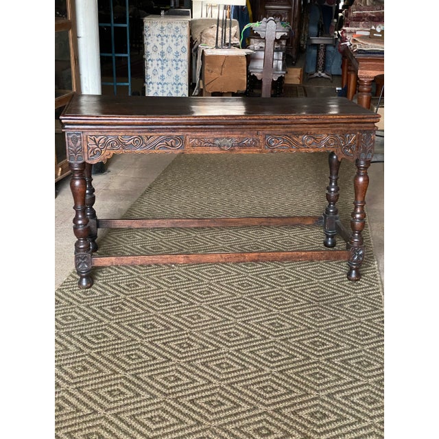 Antique English Console W Drawer 19th Century For Sale - Image 12 of 13