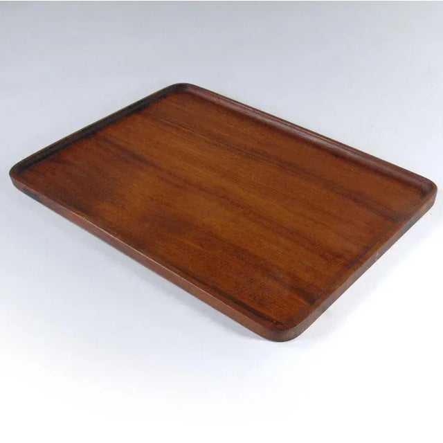 Brown Teak Desk Tray, Denmark, 1960s For Sale - Image 8 of 10