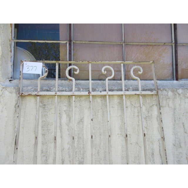 Victorian Antique Victorian Iron Gate Window Garden Fence Architectural Salvage Door For Sale - Image 3 of 6