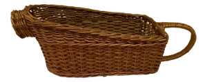 Mid 20th Century Vintage Wicker Wine Basket