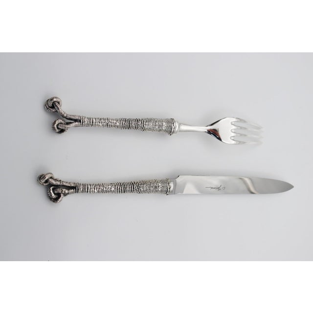 Contemporary Bronze Ocean Tableware by Richard Lauret, Set of 2 For Sale - Image 3 of 11