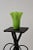 Vintage Lime Green Handblown Glass Undulating Vessel, Circa 1960s For Sale - Image 4 of 17