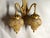 1980 Louis XVI Gold Bronze Amber Crystal Wall Lamp Sconce - 1 Pc For Sale - Image 13 of 18