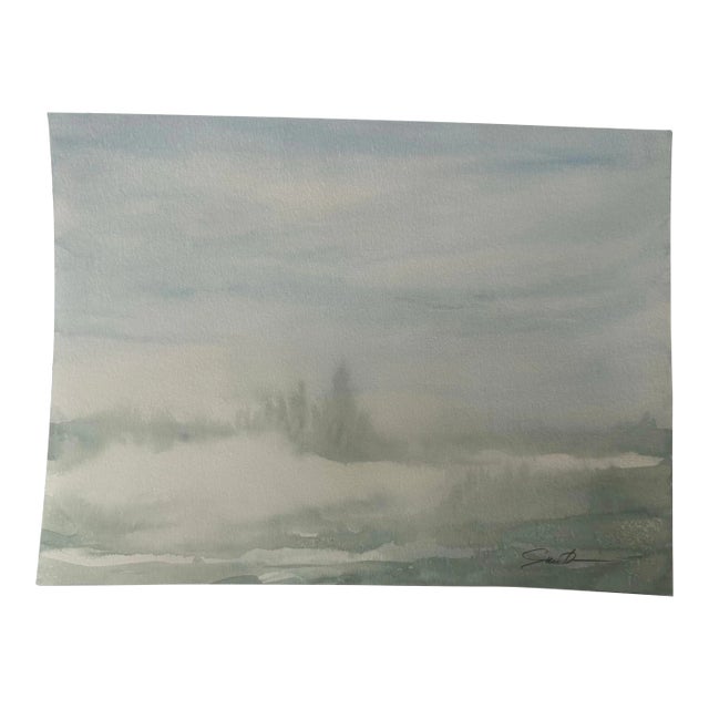 Original Watercolor Painting “Snow Day” For Sale