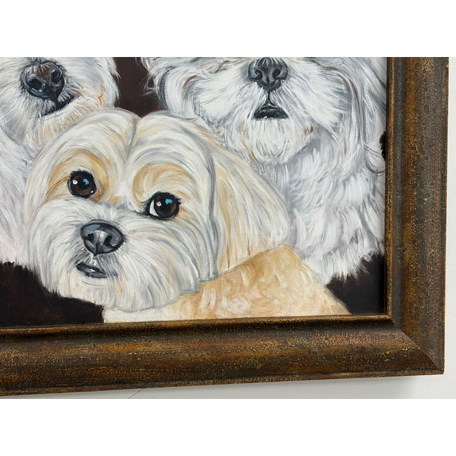 Ashley Beech Reid Framed Dog Portrait Painting For Sale - Image 10 of 12