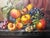 30” x 26 1/4” Very beautifully painted still Life fruit painting on canvas. By Carl Romney . Some slight spot of loss of...