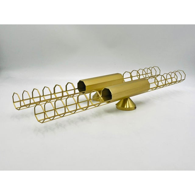Pair Baxter "Palomar" Brass Sconces by Pietro Russo, Italian Modern Lights For Sale - Image 9 of 18