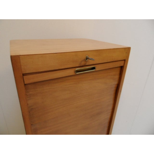 Vintage Filing Cabinet with Roller Shutter, 1930s For Sale - Image 4 of 13