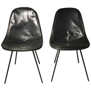 Pair of Early Dkx Charles Eames Chairs for Herman Miller