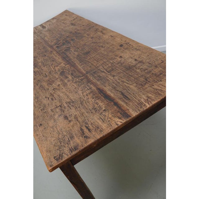 Antique Early 20th Century Dutch Rustic Oak Farmhouse Dining Table For Sale - Image 16 of 18