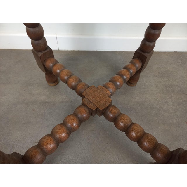 Tan Oak Side Table, 1940s For Sale - Image 8 of 18