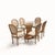 Wood Vintage Carved Wood Oval Glass Dining Set With Six Upholstered Chairs For Sale - Image 7 of 18