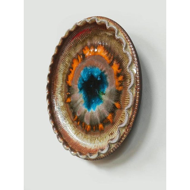 Vintage Ceramic Wall Art Bowl, 1970s For Sale - Image 3 of 7