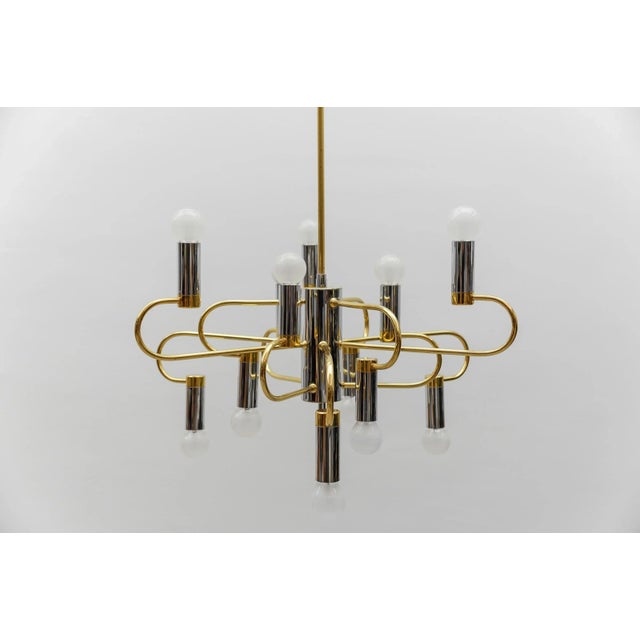 Mid-Century Modern Bicolor Orbit Ceiling Lamp, Italy, 1960s For Sale - Image 10 of 16