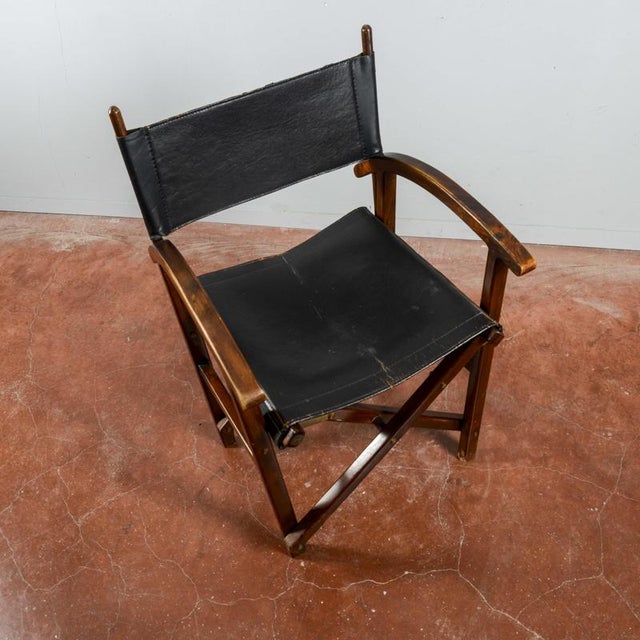 Black 20th Century Folding Directors Chair For Sale - Image 8 of 18