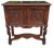 Antique Humidor Cabinet Table With Marble Top & Copper Lining For Sale In Los Angeles - Image 6 of 7