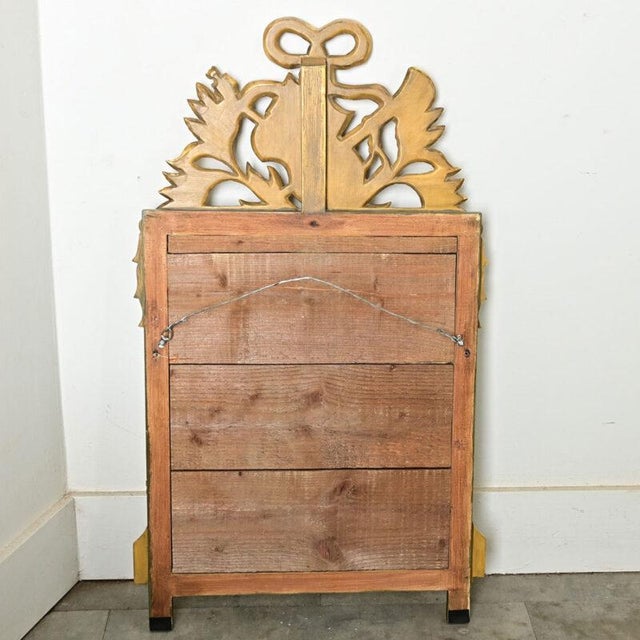 Wood French 19th Century Louis XVI Gilt & Painted Mirror For Sale - Image 7 of 8