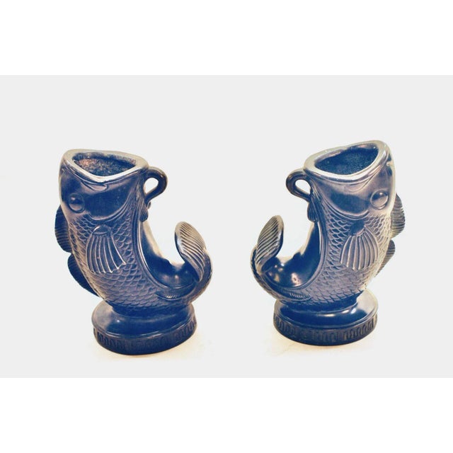 Metal Disco Vases by Just Andersen, 1940s, Set of 2 For Sale - Image 3 of 6