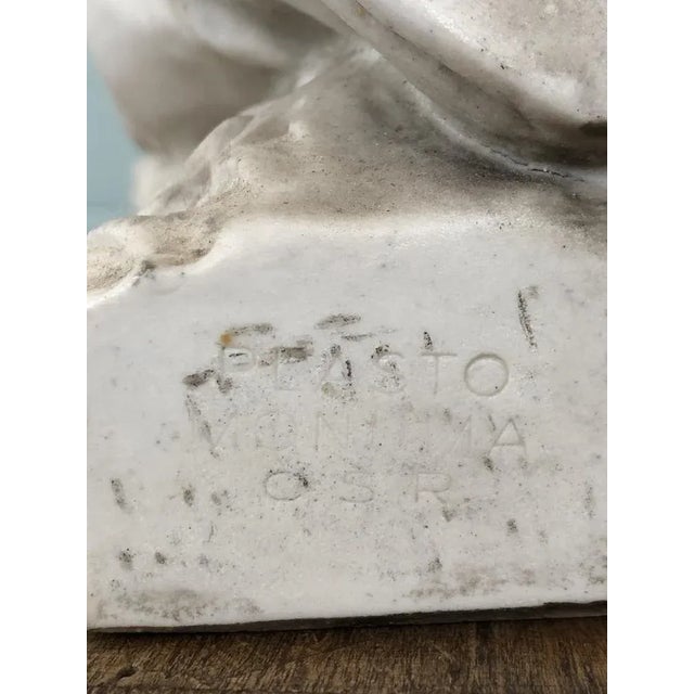 Decorative Enamelled Plaster Sculpture of a Farmer, 1930s For Sale - Image 11 of 11