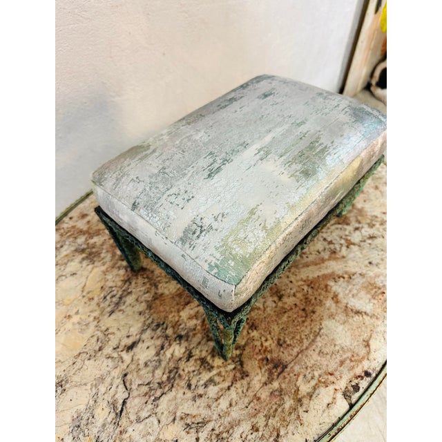 Custom Made Bronze Footstool For Sale In Charleston - Image 6 of 9