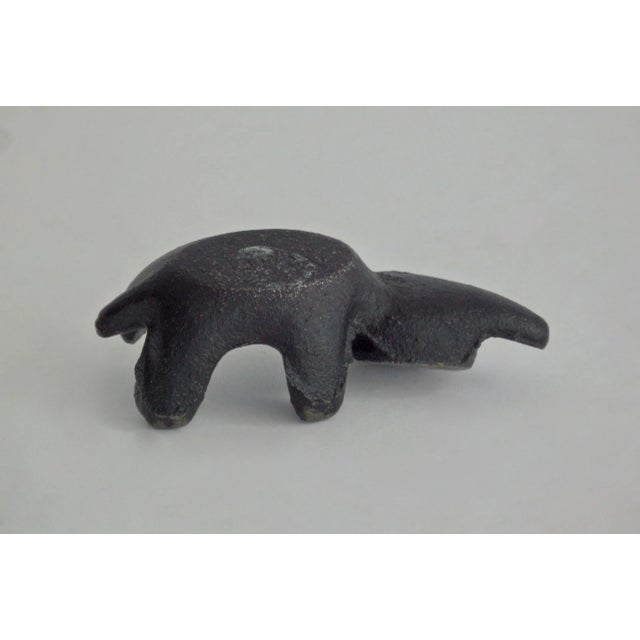 Mid 20th Century Solid Brass Stylized Cat, Japan, Walter Bosse Style For Sale - Image 5 of 7