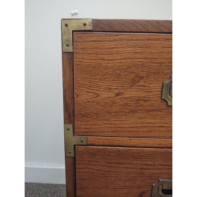 Mid-Century Modern Mid-Century Modern Bernhardt Campaign Style Desk For Sale - Image 3 of 7