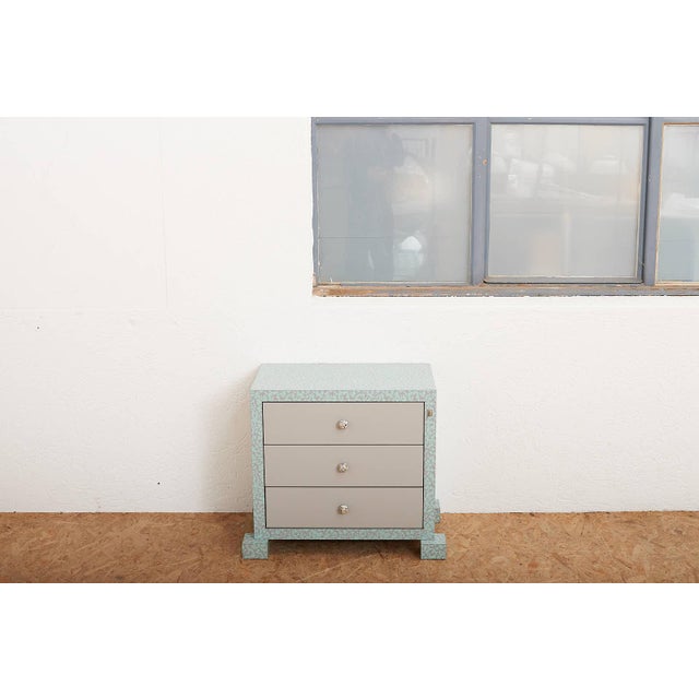 Cabinet in Chipboard Coated with Synthetic Resin and Lockable Drawers in Grey Fronts, 1980s For Sale - Image 12 of 13
