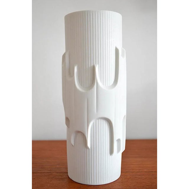 Mid-Century Biscuit Porcelain Floor Vase from Scherzer Porzellan Bavaria For Sale - Image 6 of 6