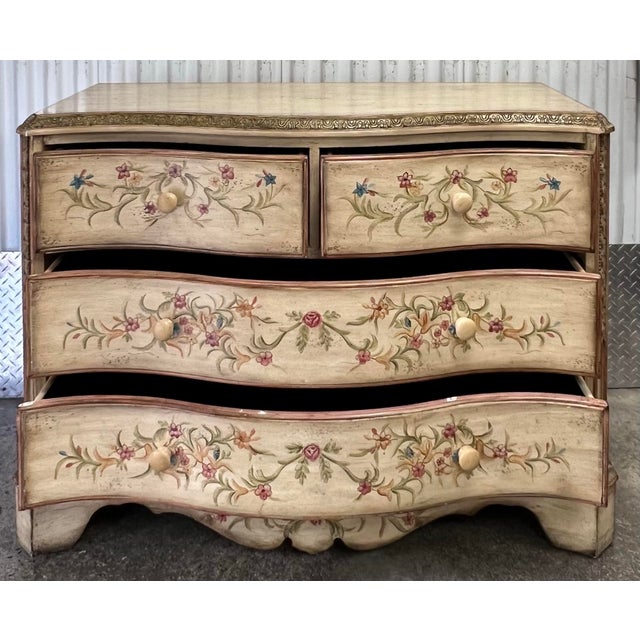Wood Drexel Heritage Venetian Style Four Drawer Commodes - Pair For Sale - Image 7 of 12