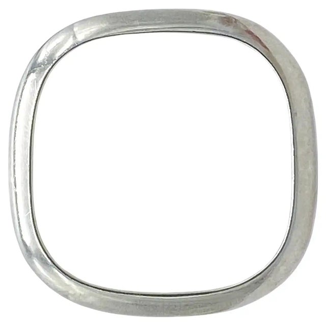Modern Modern Geometric Solid Sterling Silver Bangle For Sale - Image 3 of 4
