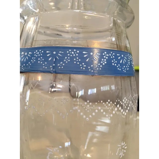 Antique Bohemia Hand Blown Glass Pitcher For Sale In Louisville - Image 6 of 8