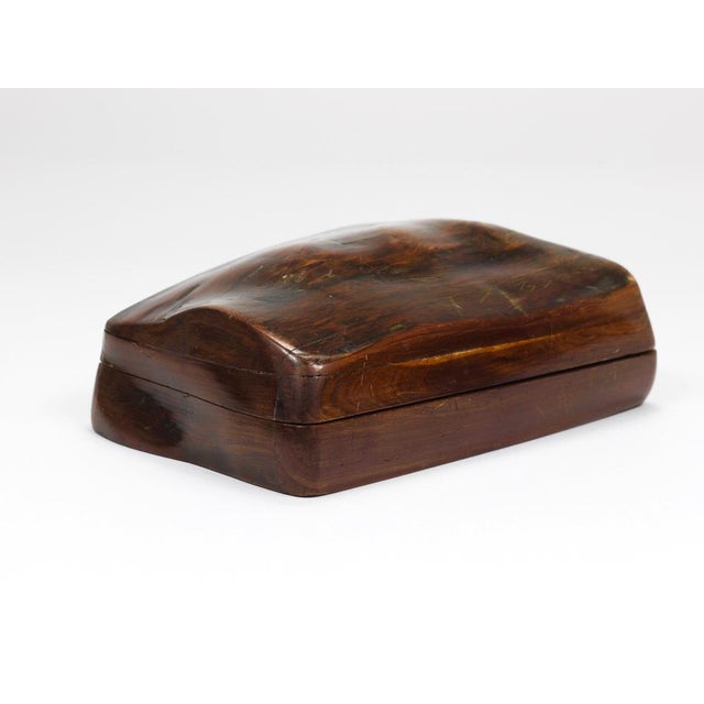 Hand-Carved Organic Wooden Box with Lid, France, 1950s For Sale - Image 6 of 18