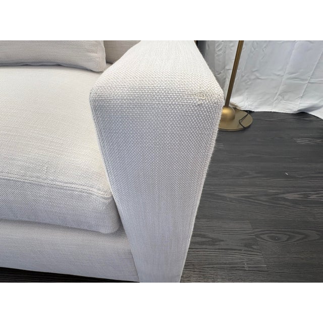 Rh Belgian Classic Slope Arm 2-Cushion Sofa – 7' | Classic Depth | Perennials® Performance Textured Linen Weave | Natural For Sale - Image 15 of 18