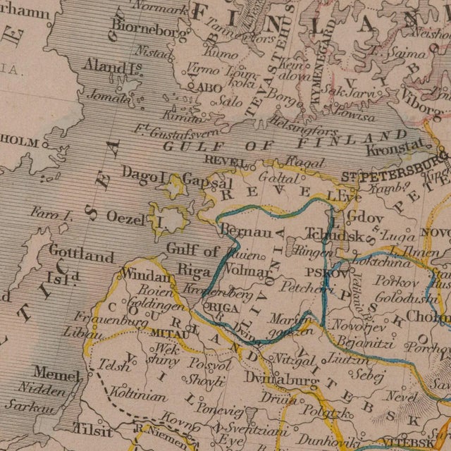 1850's Antique Lithography Map For Sale - Image 10 of 12